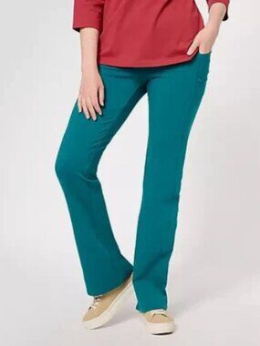 Denim Co Actve Duo Strtch Lightly Boot Pant Pockts-Dk Sprce Green-Medium-A611698